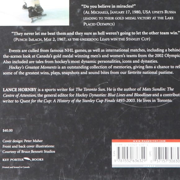 Hockey's Greatest Moments: Celebrating the Best in Hockey by Lance Hornby - Picture 4 of 4